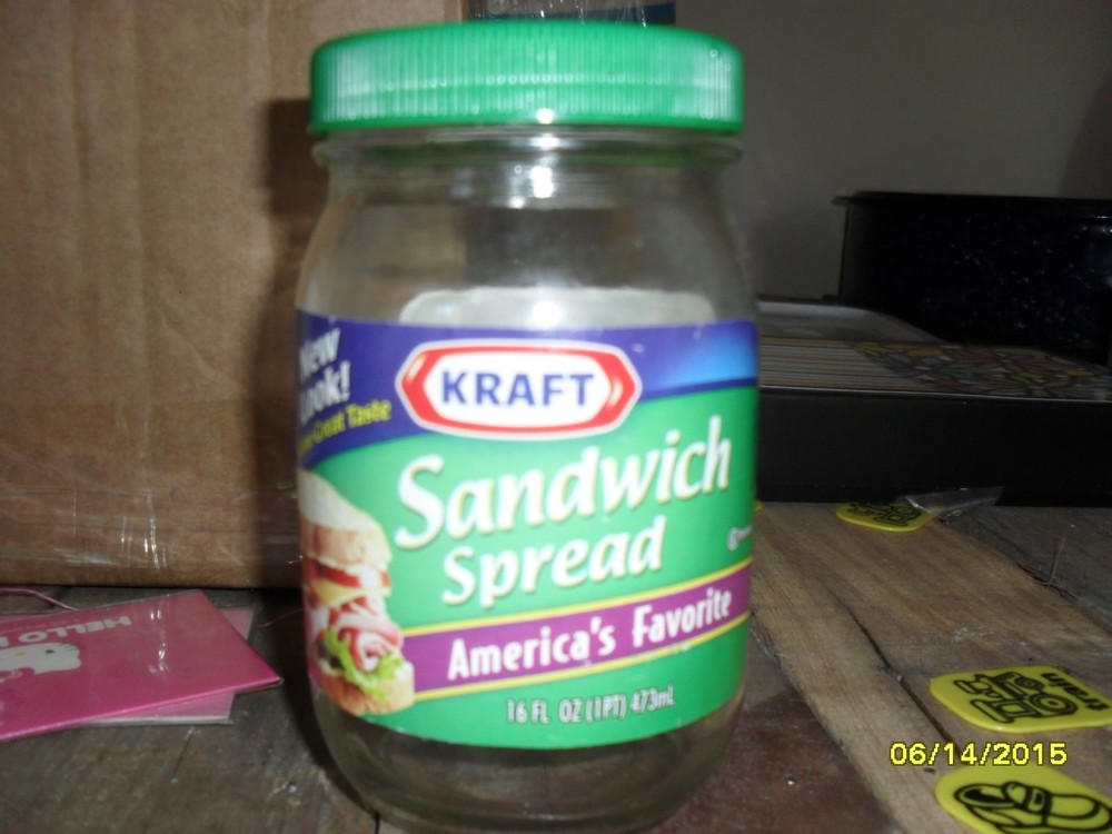 Kraft Glass Sandwich Spread Jar with Lid
