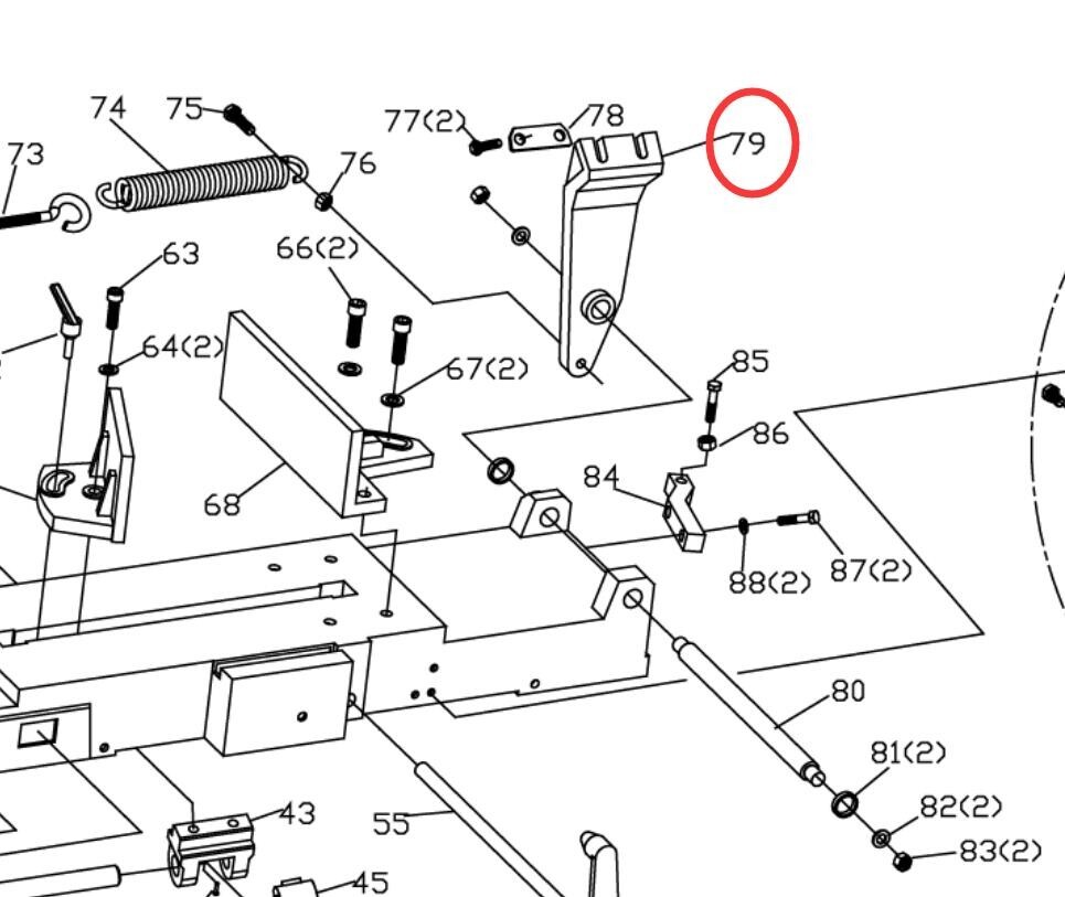 #79 Pivot arm for BS-712N