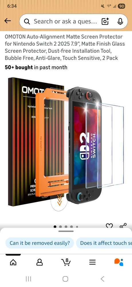 Omoton Glass Screen Protector - Nintendo Switch 2 - 3Pk