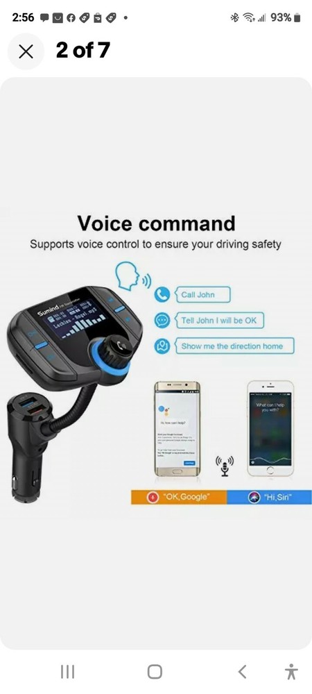 FM Transmitter, Sumind Wireless Radio Adapter Car Kit