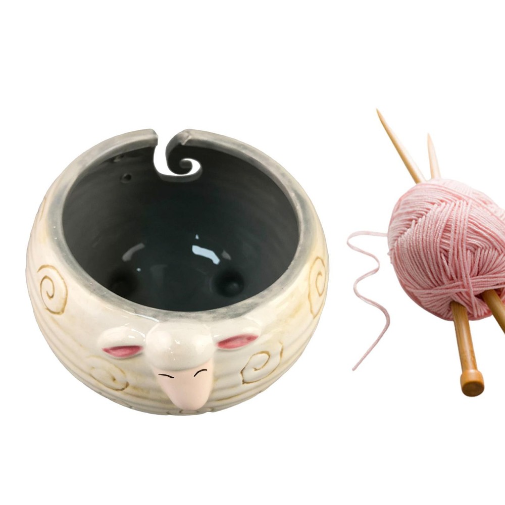 Crocheting Bowl Knitting Bowl Handmade Decor Large String Storage Accessory Hook