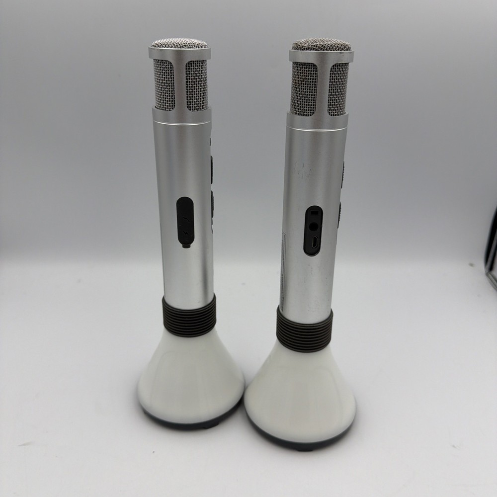 2x Singing Machine SMM475 Wireless Bluetooth Karaoke Microphones – Tested & Work