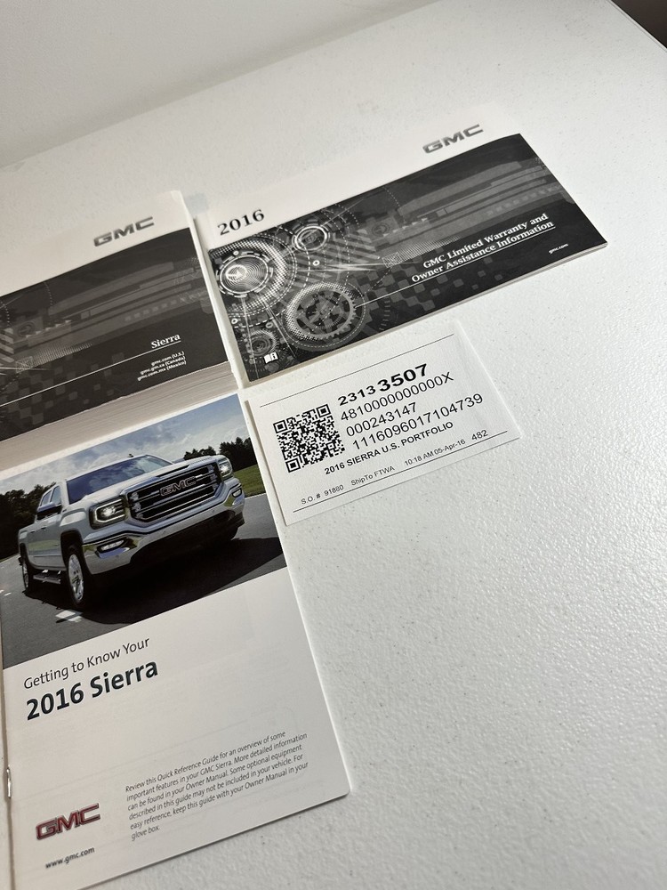 2016 GMC Sierra Owner Manual Set