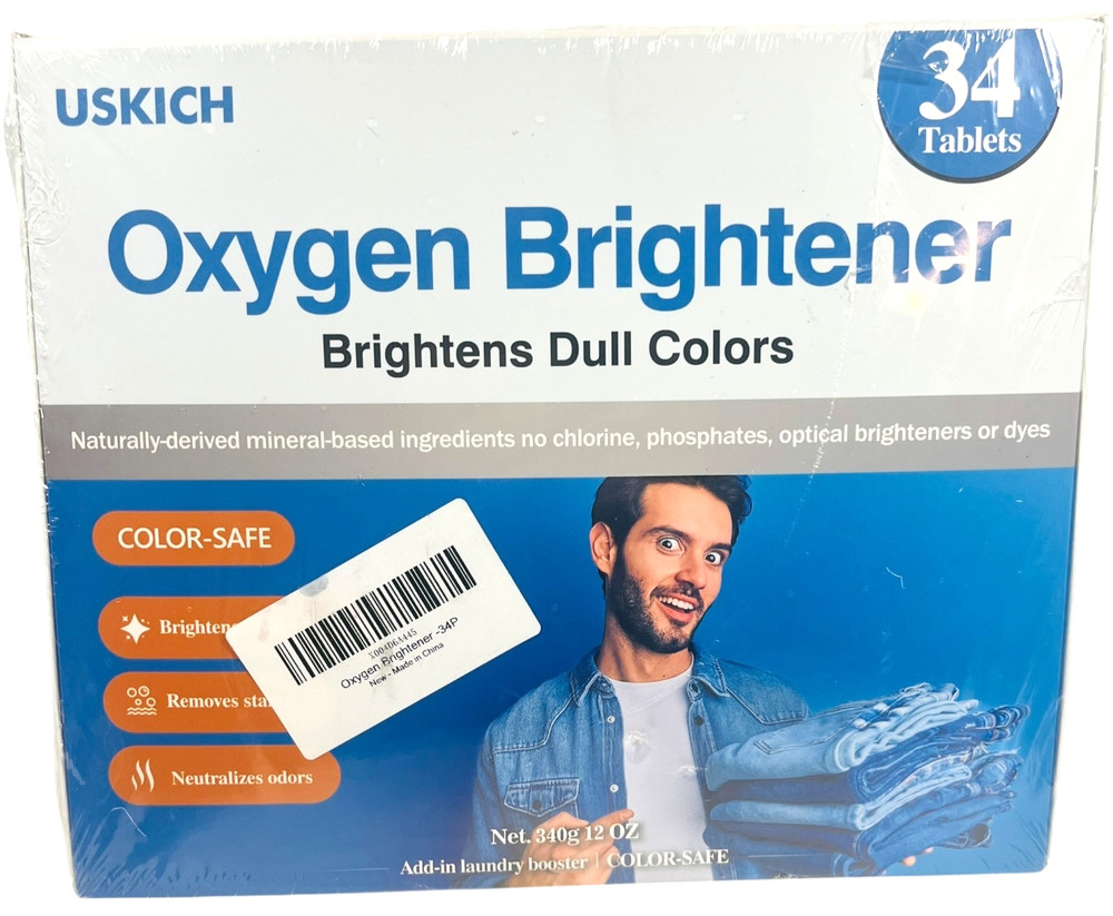 Oxygen Brightener Stain Remover - 34 Tablets - Color Safe