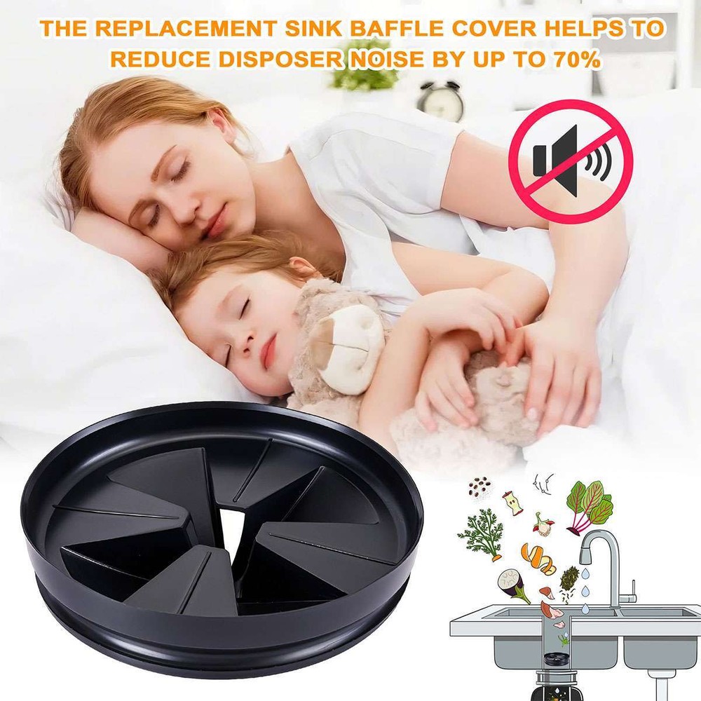 Sink Baffle QCB-AM, Replace for Evolution Series Garbage Disposal Splash Guards