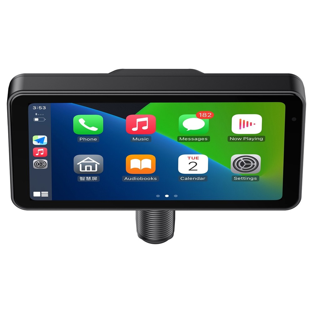 6.25" Motorcycle GPS Navi Wireless Carplay/Android Waterproof Bluetooth w/Camera