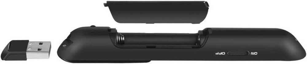 Wireless Presentation Clicker with Laser Pointer - 100ft Range & USB Plug & Play