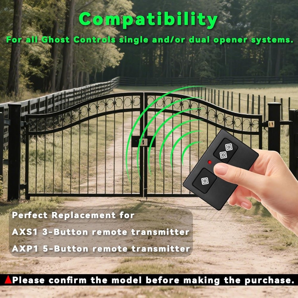 Gate Opener Remote Compatible with Ghost Controls Gate Opener Replacement for...