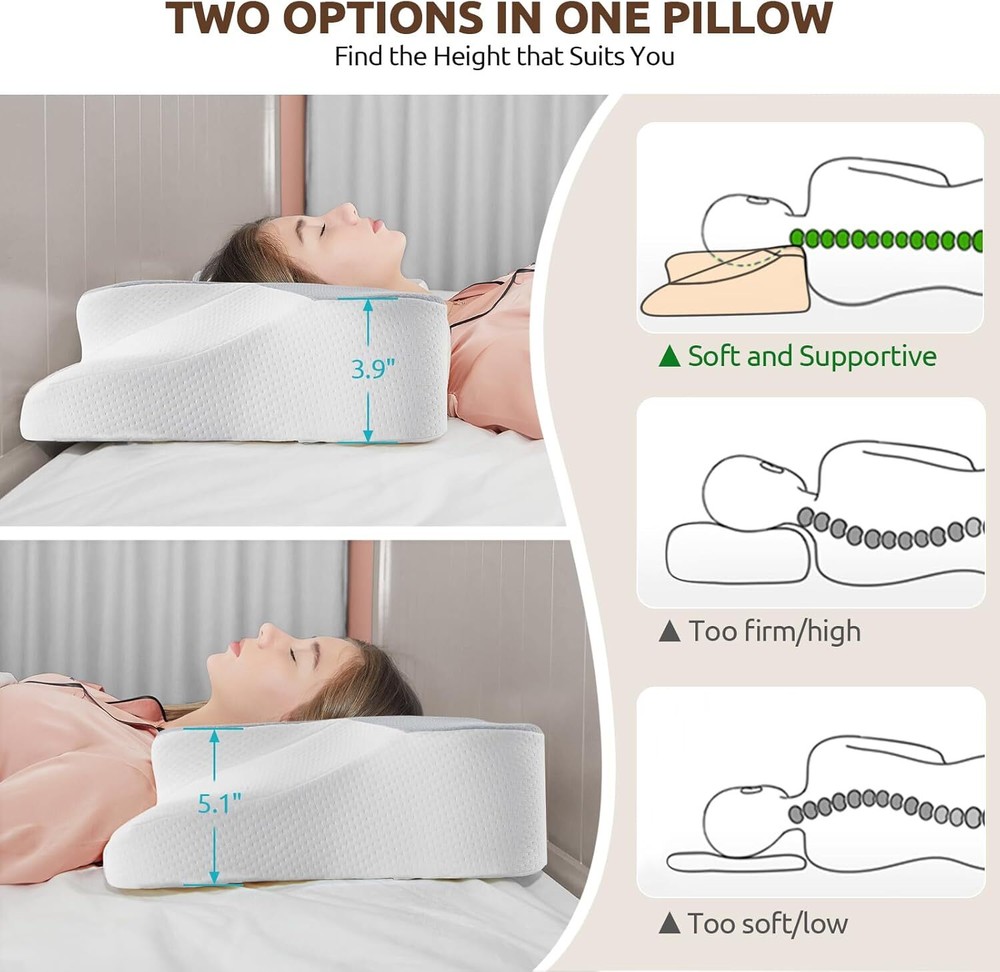 Pain Relieving Cervical Pillow, Memory Foam Pillow, Comfortable Sleeping