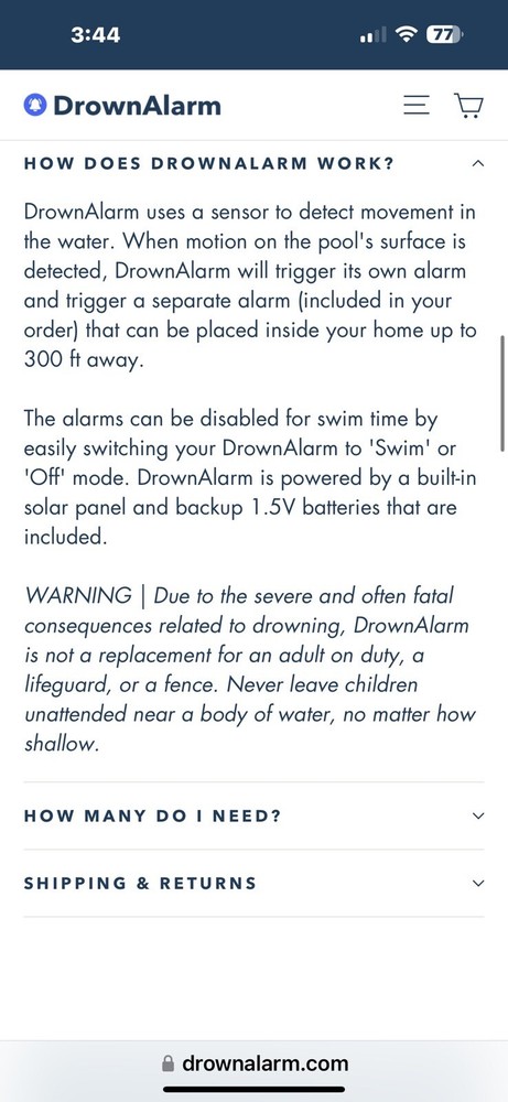 Drown Alarm