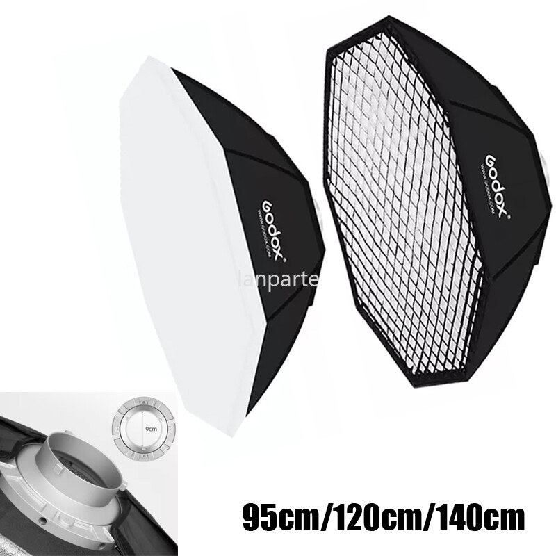 Godox Octagon Softbox Umbrella Softbox Bowens Mount for Speedlite Flash Light