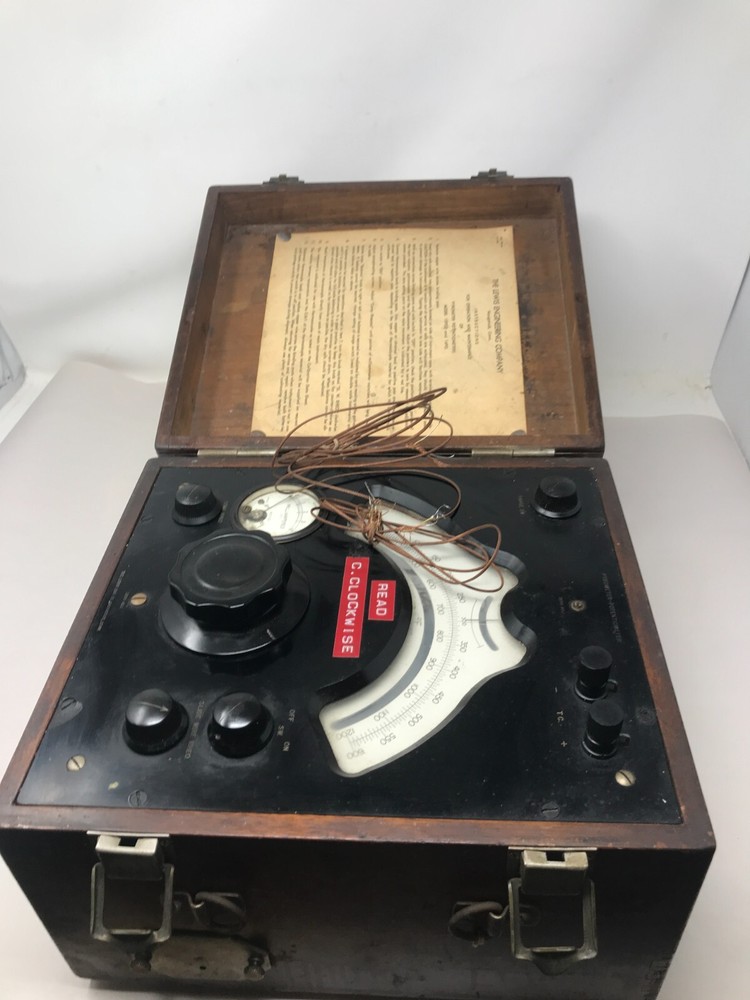 Antique Pyrometer LEWIS ENGINEERING CO. Model 14PO w/instructions, box ~ WORKS!