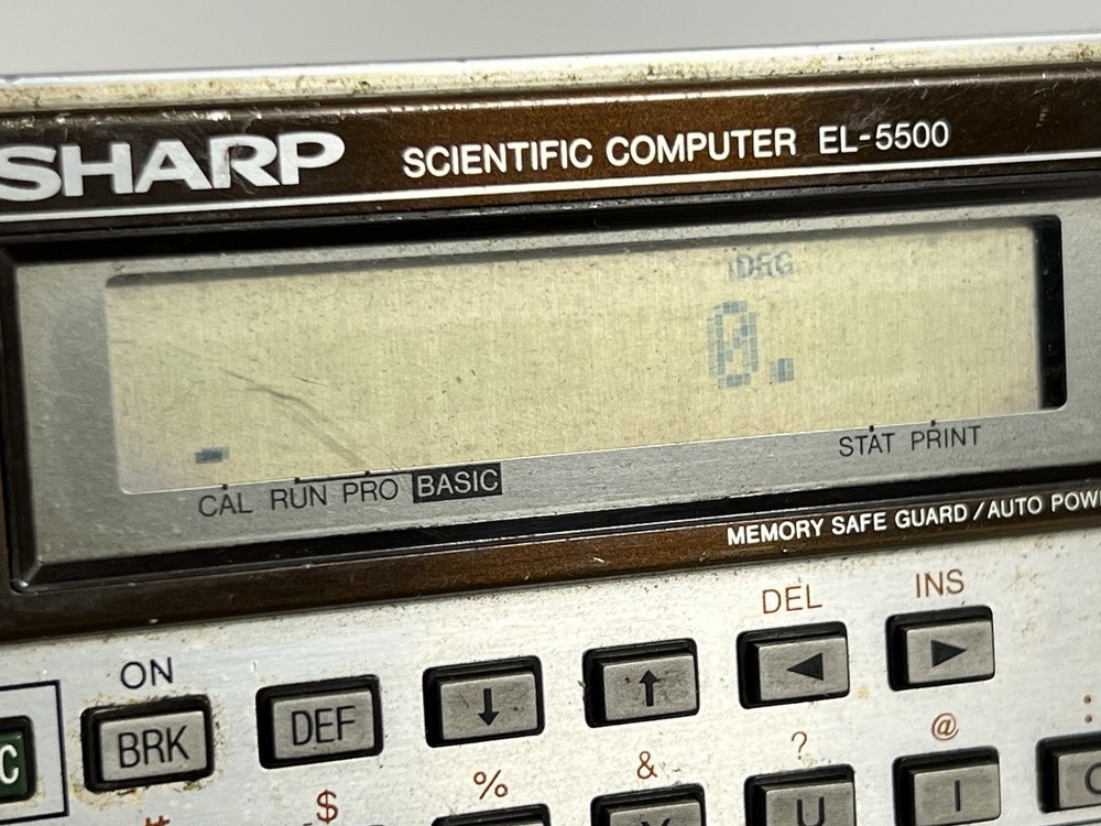 Sharp EL-5500III Vintage Scientific Computer Calculator W/Slip Case - Working