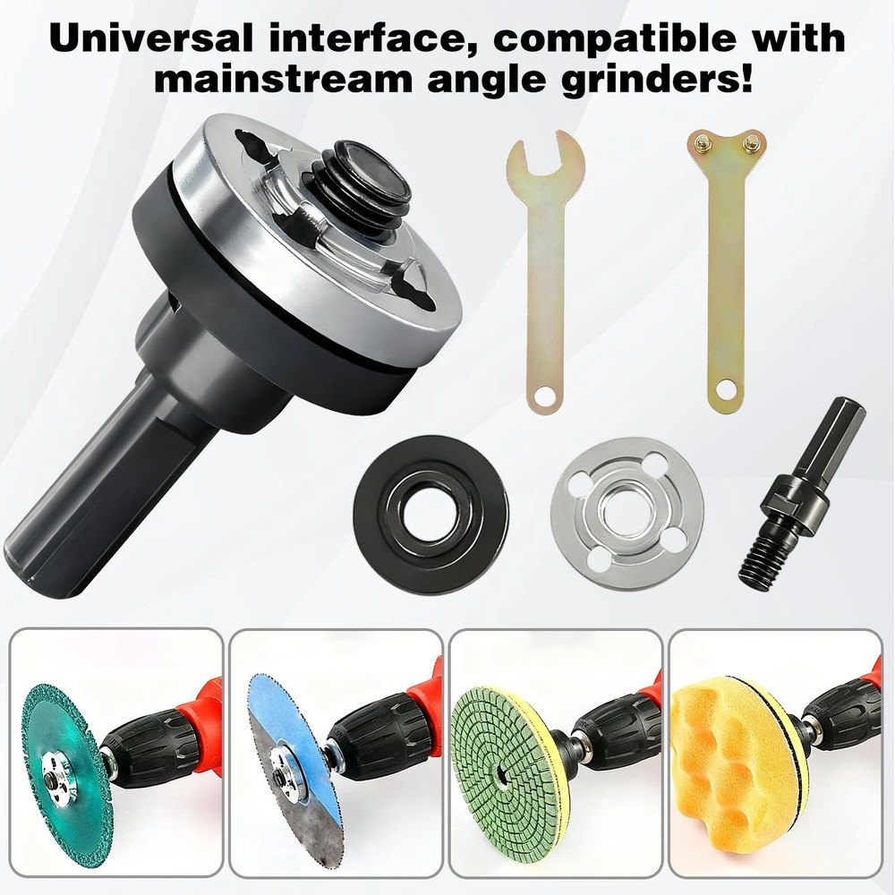 10Pcs Angle Grinder Connector Set, Electric Drill Conversion Adapter Kit