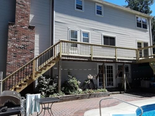 Pack Deck Balusters Rectangle Deck Railing Balusters 26 Inch 25 Black-Rectangle