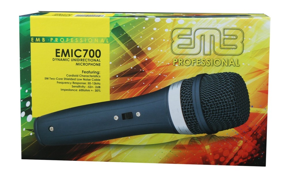 6x EMB Professional EMIC700 Dynamic Unidirectional Microphones