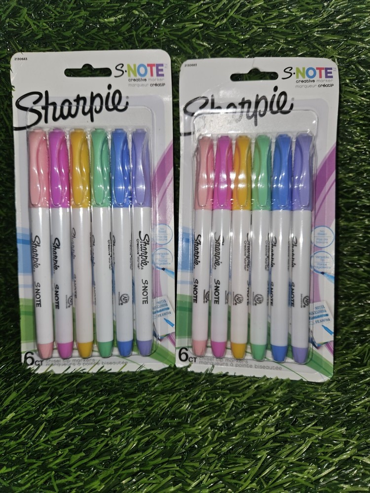 2~ Sharpie S•note 6 Ct Creative Marker Precise And Broad Lines Versatile 2-in-1