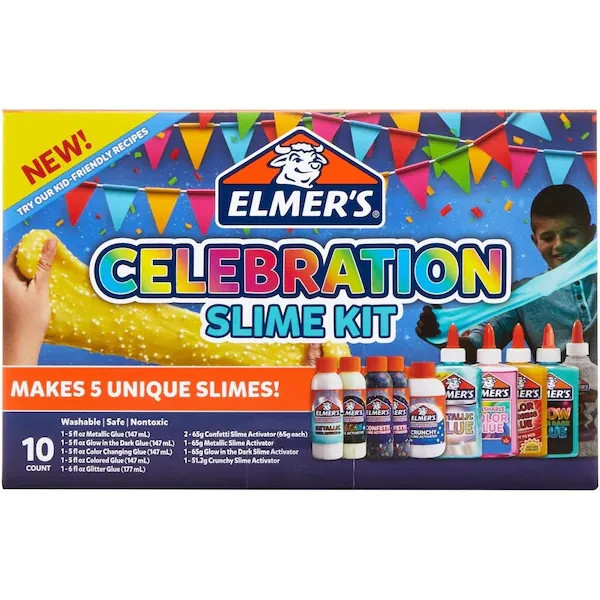 Elmer's Slime Celebration Kit Makes 5 Unique Slimes