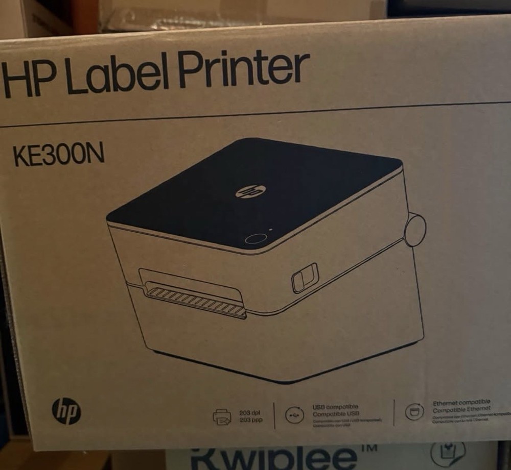 HP Direct Thermal Label Printer KE203 USB Barcode & More