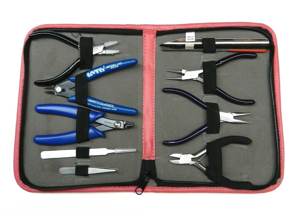 10pc Beading Tools Kit Jewelry Making Beading Tools Beaders Tools Set with Case