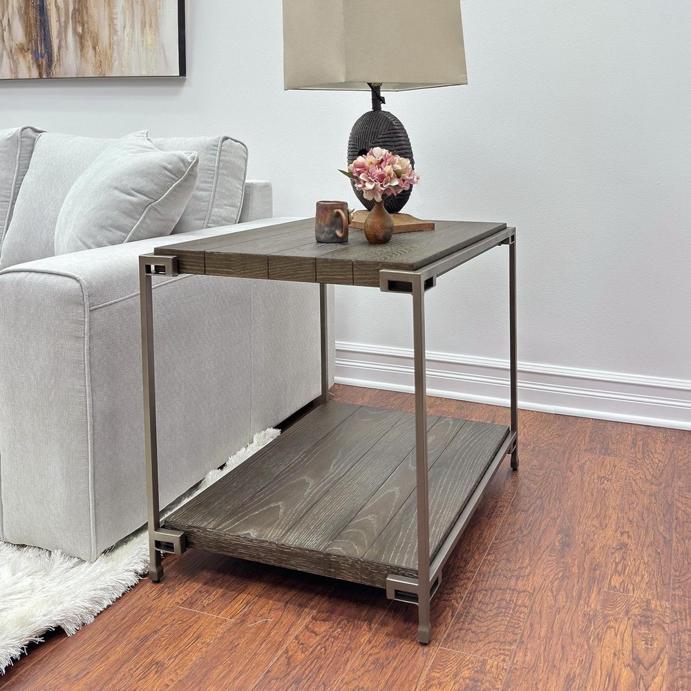 Corbeta Living Room Side Tables Aged Graphite