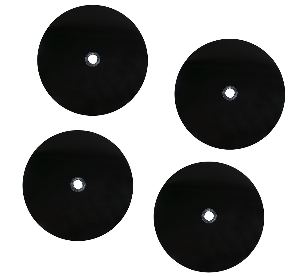 4 Pack 36" Fifth Wheel Disc Lube Plate w/ Steel Retention Clip - 5mm Thick, HDPE
