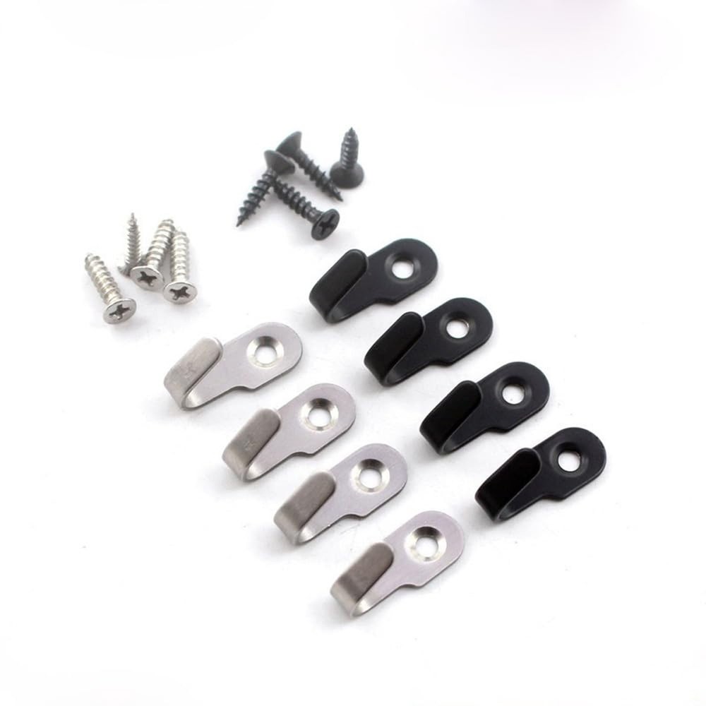 10 Pack Screws Mount Wall Hook Cabinet Mounted Mini Hook Storage Organizer Ha...