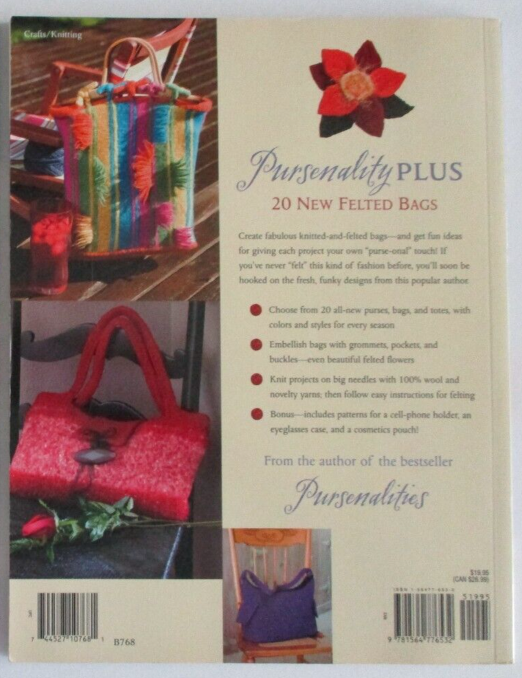 Knitted & Felt "HANDBAG" Patterns Books, "PURSEnalities" & "PURSEnality Plus"