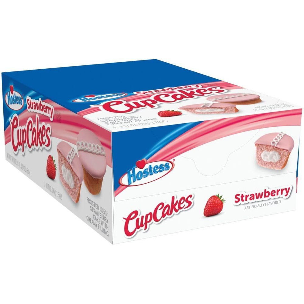 Hostess Strawberry Cupcakes 3.7oz 6ct