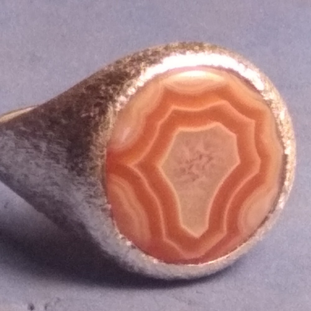 BEAUTIFUL MALAWI AFRICAN AGATE STERLING SILVER RING
