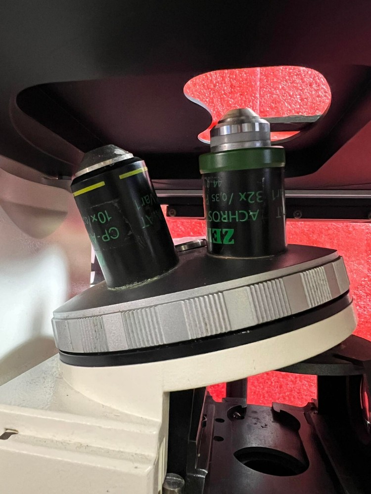 Zeiss Axiovert S100 Inverted Contrast Fluorescence Microscope with 2 Objectives