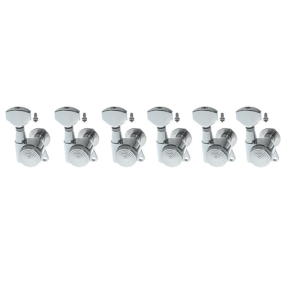 6R Guitar String Inline Tuning Pegs Locking Tuners Keys Machine Heads Chrome