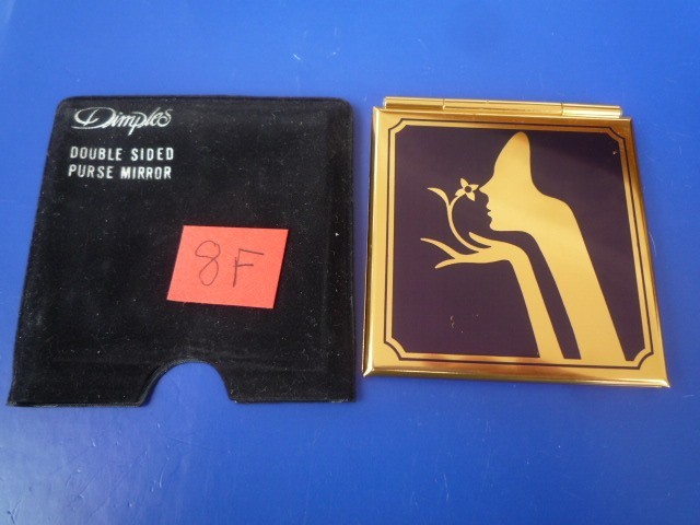 DIMPLES DOUBLE SIDED PURSE MAKE UP MIRROR 8F