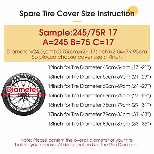 Compass Mountains Spare Tire 17" with Backup Camera Hole compass mountains