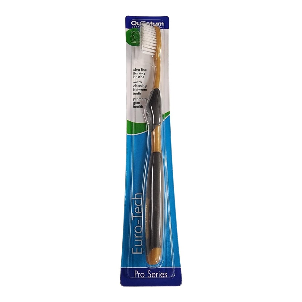 Quantum Euro-Tech Extra Soft Toothbrush, Soft Ultra Fine Feathered Bristles T...