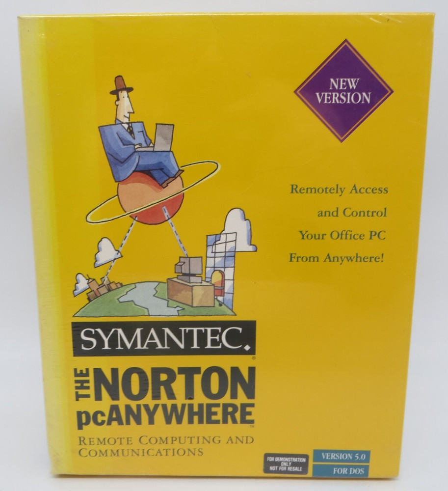 SYMANTEC THE NORTON pcANYWHERE VERSION 5.0 FOR DOS - NEW VERSION