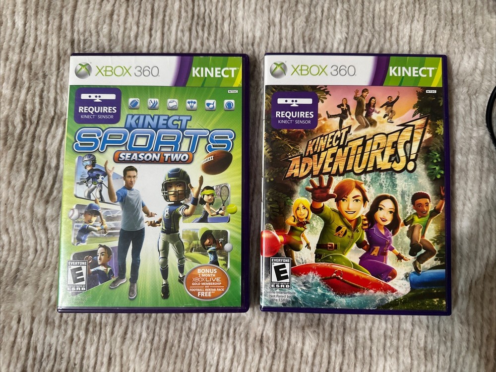 Microsoft 1414 Xbox 360 Kinect Sensor Bar w/ 2 Games!