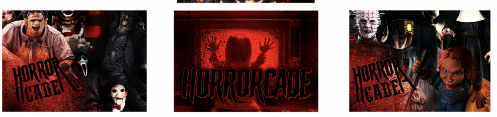 Horrorcade Custom Arcade 1Up Custom Graphic Kit
