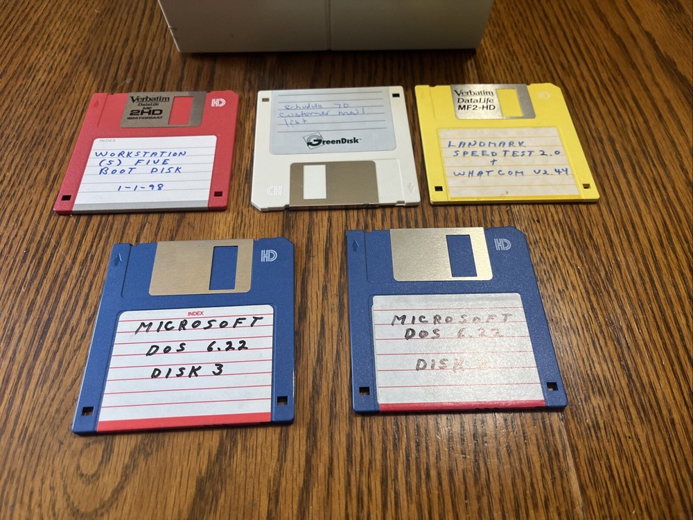 Disk case with 74 3 and a half inch disks