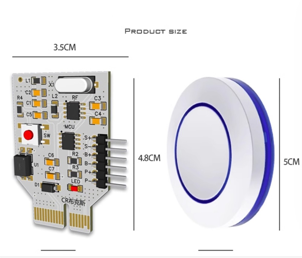 Wireless Power On Button external for PC PCI-E Desktop DIY Computer Case Mod
