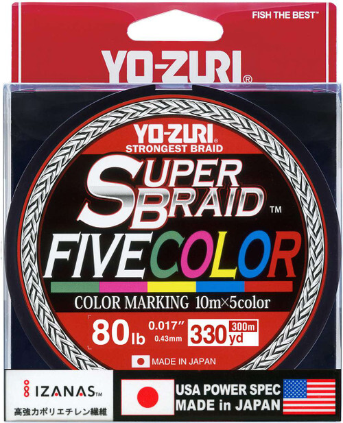 Yo-Zuri Super Braid Five Color - 330 Yards