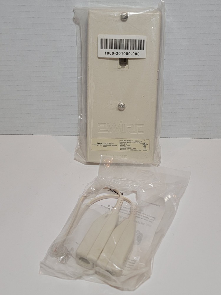 2Wire DSL Filter Single-Line Wall Mounted W/ 2 Single Filters
