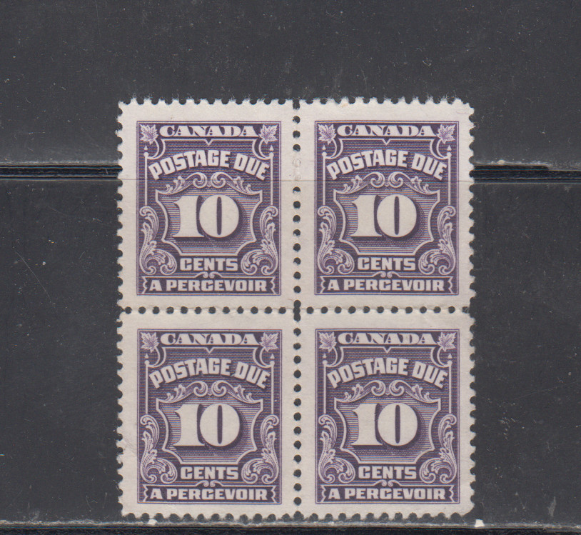 CANADA 1935-65  / USED - SCOTT # J20  BLOCK 4 POSTAGE DUE