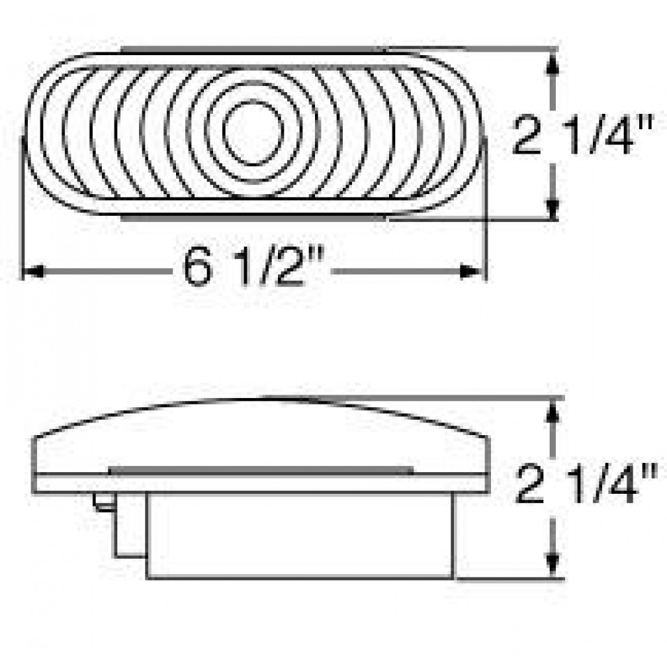 Oval Turn Signal Light - Amber Lens
