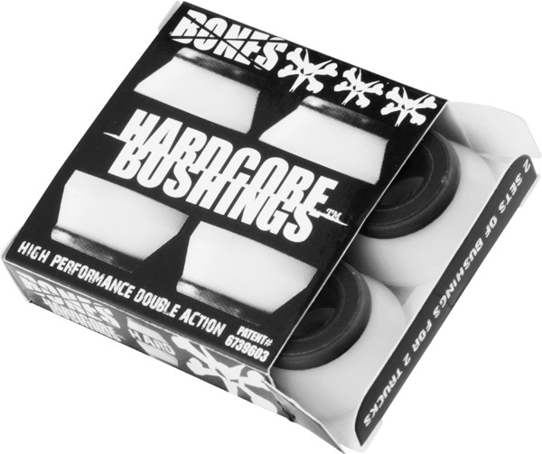 Bones Wheels Hardcore 4pc Hard White/Black Bushings