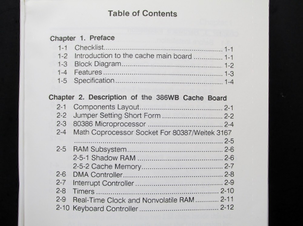 386WB 33/40 MHz Cache Mainboard User's Manual