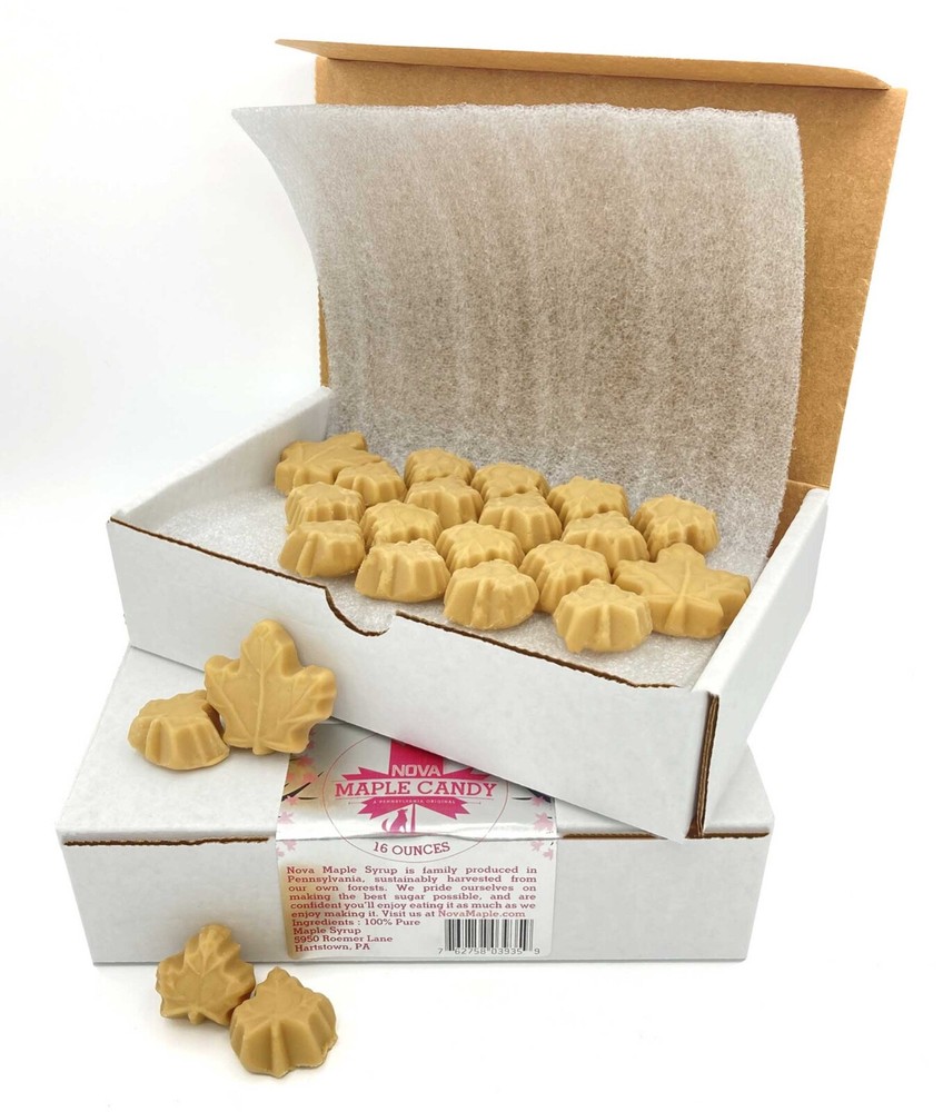Nova Maple Candy - Pure Maple Syrup Sugar Leaf Candy