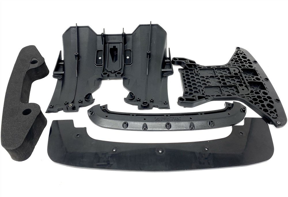 Arrma INFRACTION 6s - FRONT BUMPER mount splitter skid & Diffuser ARA7615V2