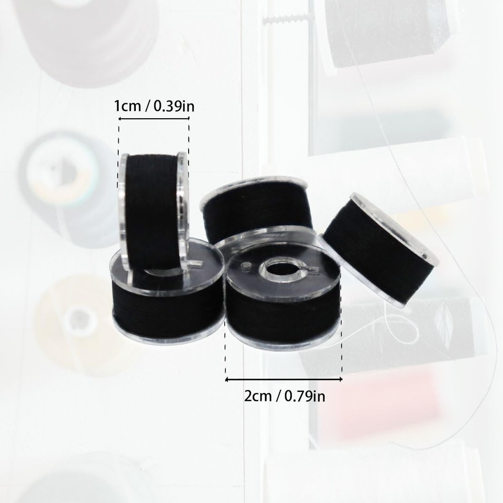 36 Pcs Bobbins and Sewing Threads with Bobbin Case, Sewing Thread Set, Pre-Wound