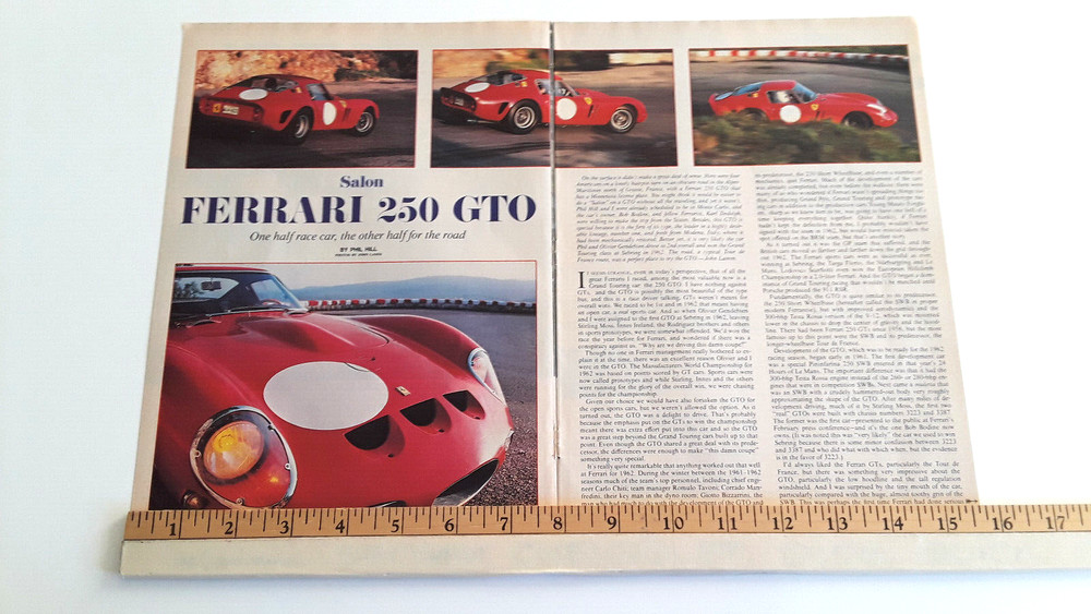 1962 FERRARI 250 GTO ORIGINAL 1983 ARTICLE